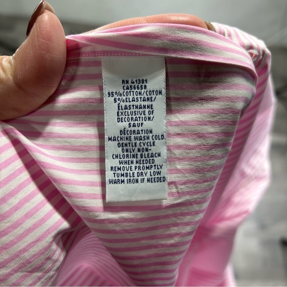Polo Ralph Lauren Men's Pink Striped Slim Fit Button-Down Long Sleeve Shirt - Picture 7 of 9